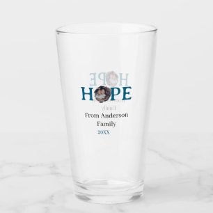 Hope blue holidays bold letter kids photo name yea glass