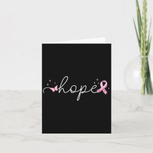 Hope Breast Cancer Awareness Pink Ribbon Warrior B Card
