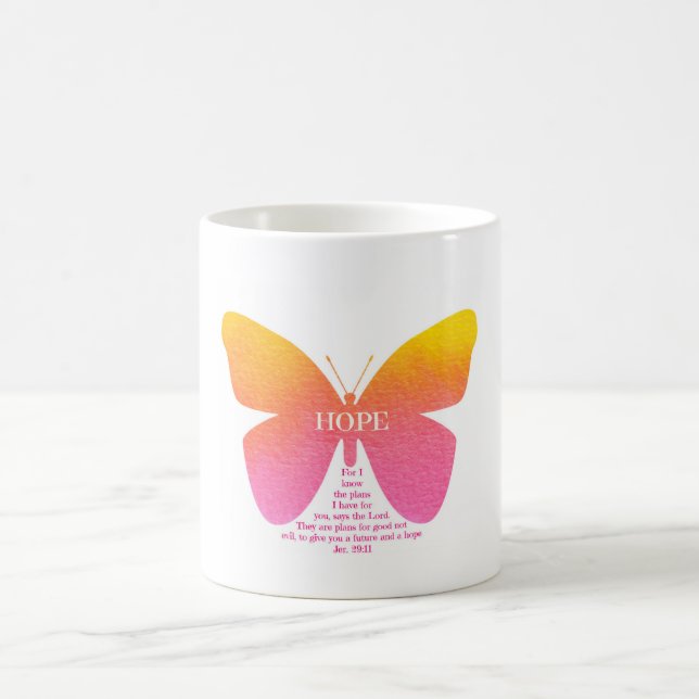 Hope Butterfly Jeremiah 29 Mug (Center)
