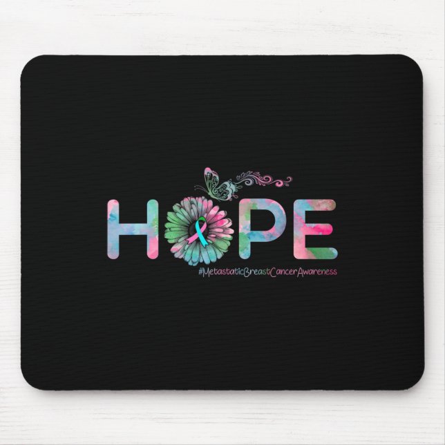 HOPE Butterfly Metastatic Breast Cancer Awareness  Mouse Mat (Front)