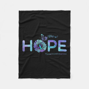 Hope Butterfly Suicide Prevention Awareness Gifts  Fleece Blanket