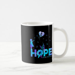 Hope Butterfly Sunflower Suicide Prevention Awaren Coffee Mug