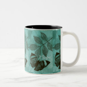 Hope Butterfly Two-Tone Coffee Mug