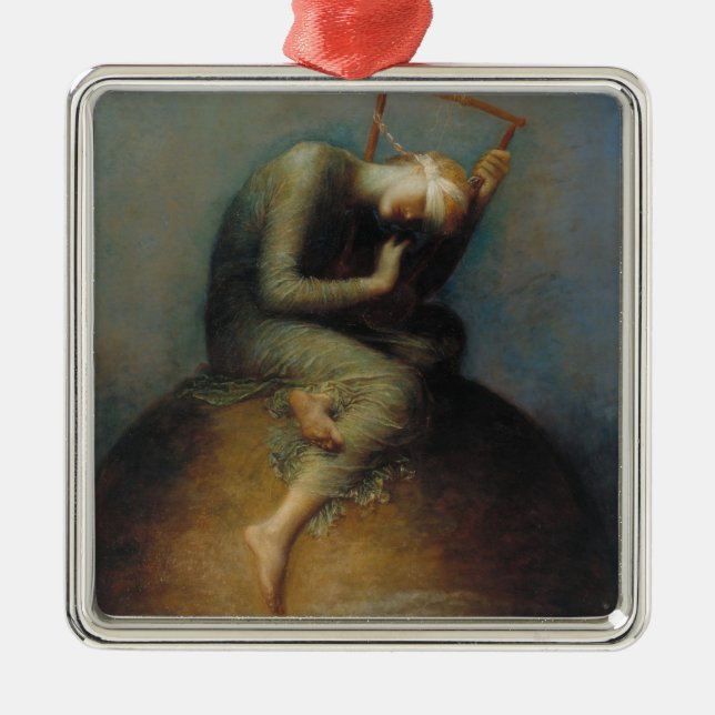 Hope (by George Frederick Watts) Metal Tree Decoration (Front)