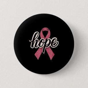 Hope - Cancer Awareness Ribbon Survivor Nurse 6 Cm Round Badge