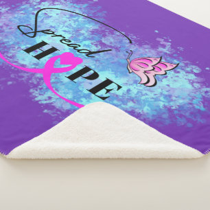 HOPE - Cancer Awareness Sherpa Blanket