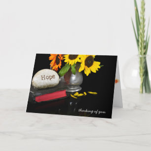 hope carved in stone on Bible Card