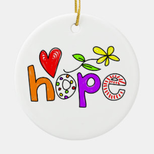 Hope Ceramic Tree Decoration
