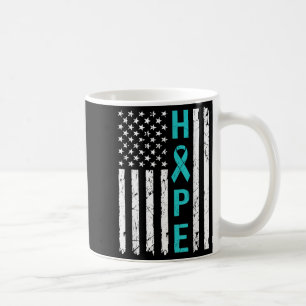 Hope Cervical Cancer Awareness Usa Flag Support Te Coffee Mug