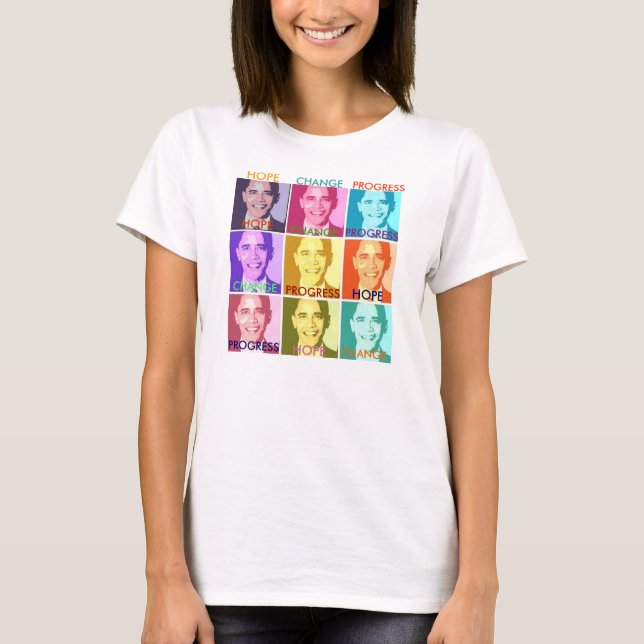 HOPE & CHANGE OBAMA TSHIRT - - Cus... - Customised (Front)