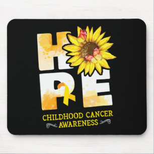 Hope Childhood Cancer Awareness Flowers   Mouse Mat
