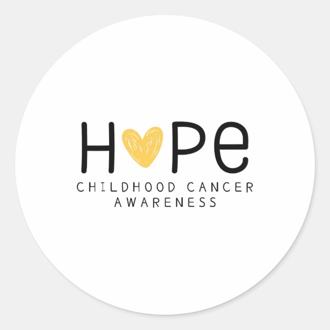 hope.childhood cancer awareness. Stickers & Labels (Front)
