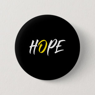 Hope Childhood Cancer Awareness Yellow Ribbon  6 Cm Round Badge