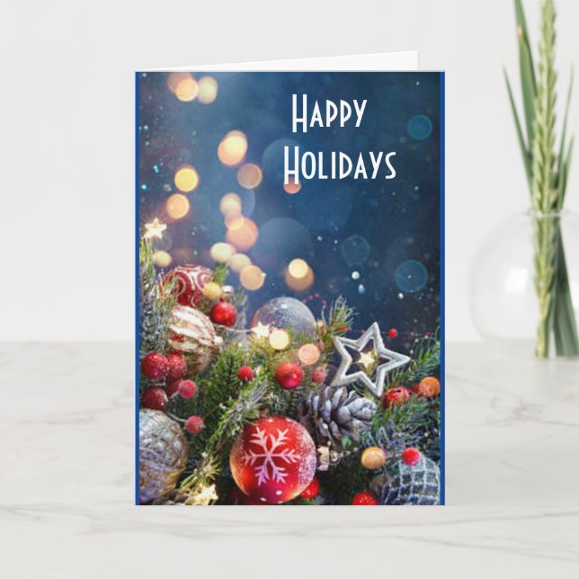 HOPE CHRISTMAS IS BRIGHT/NEW YEAR A DELIGHT HOLIDAY CARD (Front)