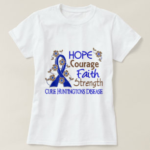 Hope Courage Faith Strength 3 Huntington's Disease T-Shirt