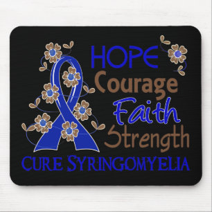 Hope Courage Faith Strength 3 Syringomyelia Mouse Mat