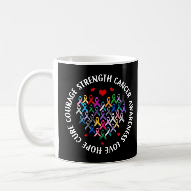 Hope Cure Cancer Awareness World Cancer Day Men Wo Coffee Mug (Left)