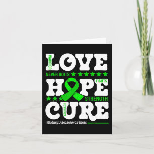Hope Cure Warrior Kidney Disease Awareness Support Card