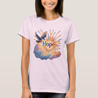 Hope_dgn.no.2- by Maaya_Prints, Women's LPink T-Shirt