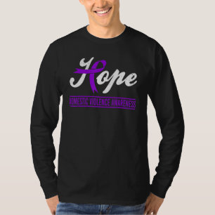 Hope Domestic Violence Awareness Month Purple Ribb T-Shirt