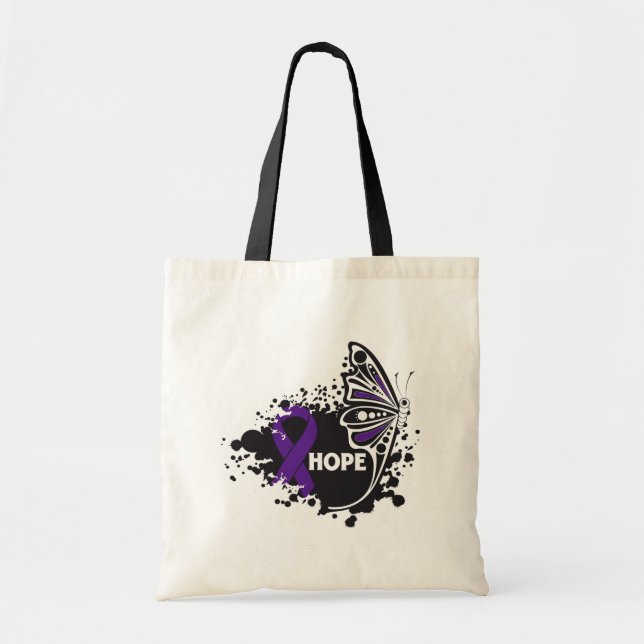 Hope Domestic Violence Butterfly Tote Bag (Front)