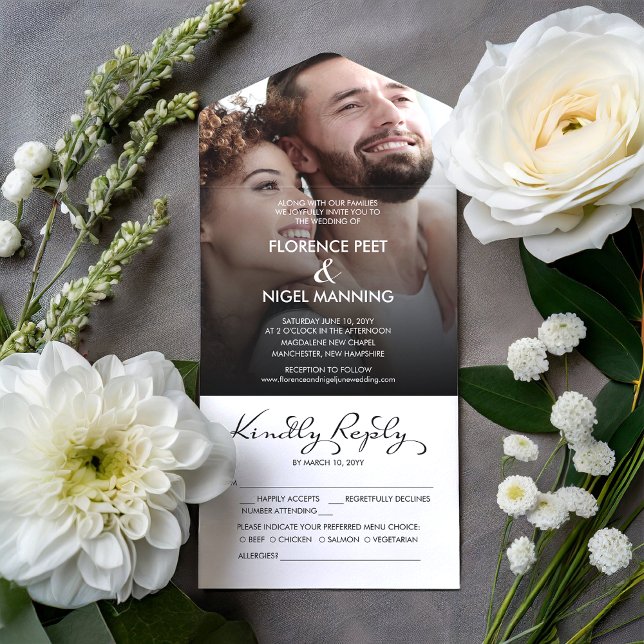 Hope Dream Photo Wedding All In One Invitation (Creator Uploaded)
