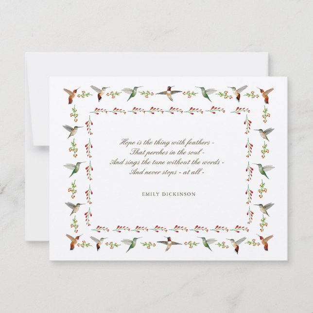 Hope Emily Dickinson  Card (Front)