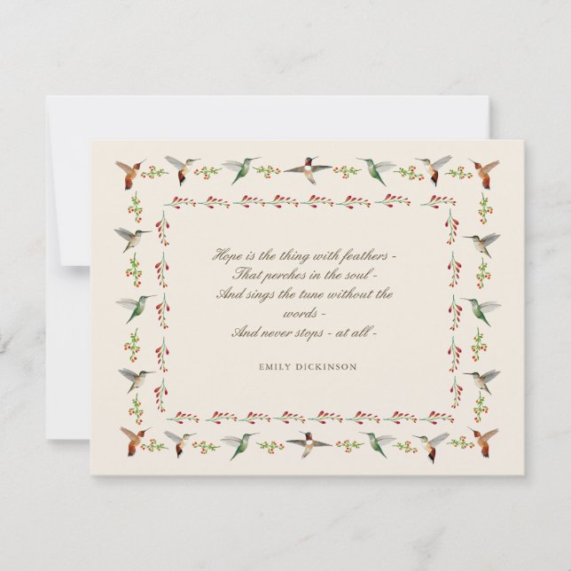 Hope Emily Dickinson  Card (Front)