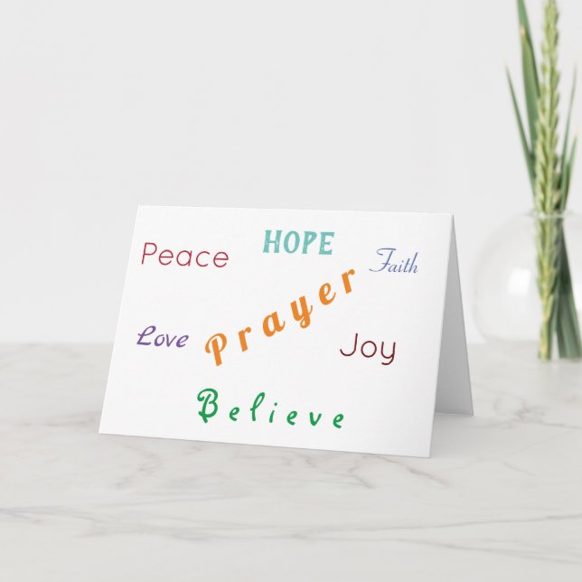 Hope faith belief prayer christian prison believe thank you card (Front)