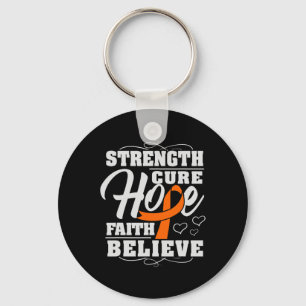 Hope Faith Believe Leukaemia Cancer Awareness Ribb Key Ring
