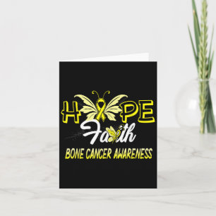 Hope Faith Bone Cancer Butterfly Warrior Card