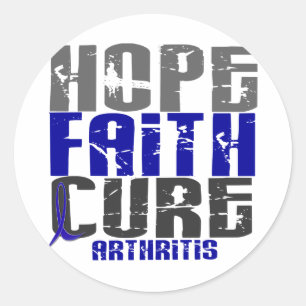 HOPE FAITH CURE ARTHRITIS T-Shirts & Apparel Classic Round Sticker