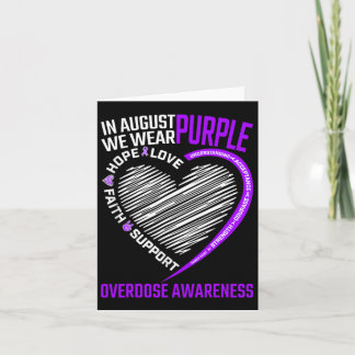 Hope Faith In August We Wear Purple Overdose Aware Card