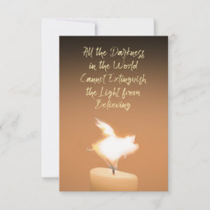 Hope Faith Inspirational Quote Flying Pig Candle Card