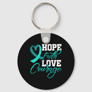 Hope Faith Love Courage Pstd Stress Awareness Mont Key Ring