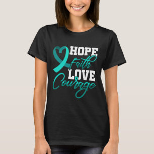 Hope Faith Love Courage Pstd Stress Awareness Mont T-Shirt
