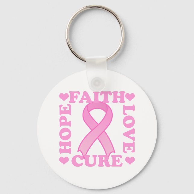 Hope Faith Love Cure Keychain (Front)