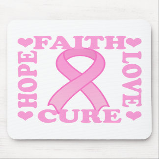 Hope Faith Love Cure Mousepad