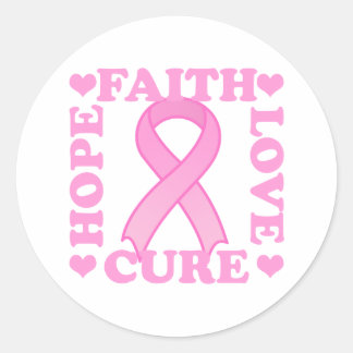 Hope Faith Love Cure Sticker