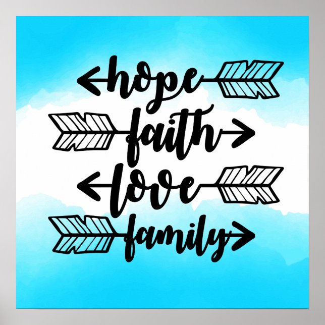 Hope Faith Love Family Poster (Front)