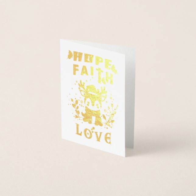 Hope Faith Love Foil Card (Front)