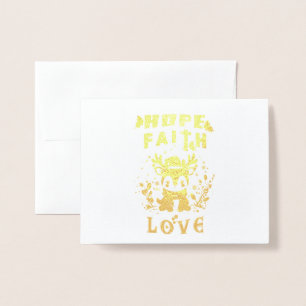 Hope Faith Love Foil Card