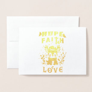 Hope Faith Love Foil Card