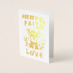Hope Faith Love Foil Card