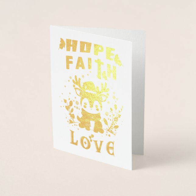 Hope Faith Love Foil Card (Front)