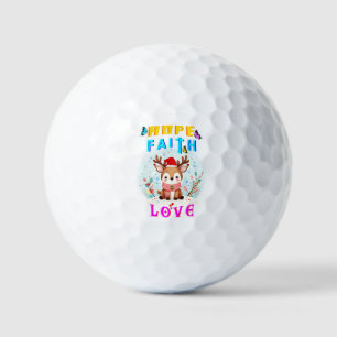 Hope Faith Love Golf Balls