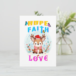Hope Faith Love Holiday Card