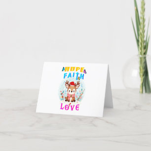 Hope Faith Love Holiday Card