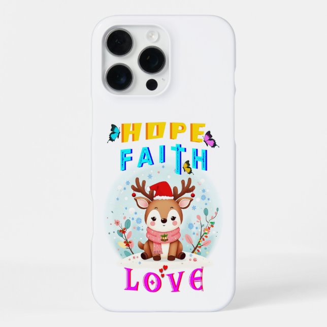 Hope Faith Love iPhone Case (Back)