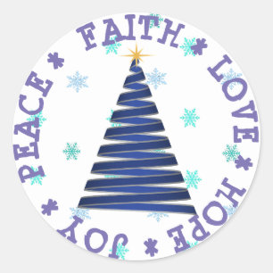 HOPE FAITH LOVE JOY CHRISTMAS STICKER